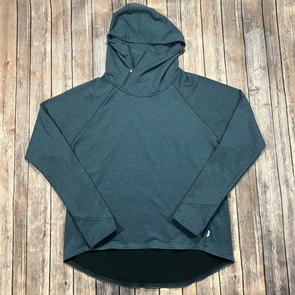 On Cloud Running Performance Pullover Hoodie Large Blue Womens Sweatshirt Active